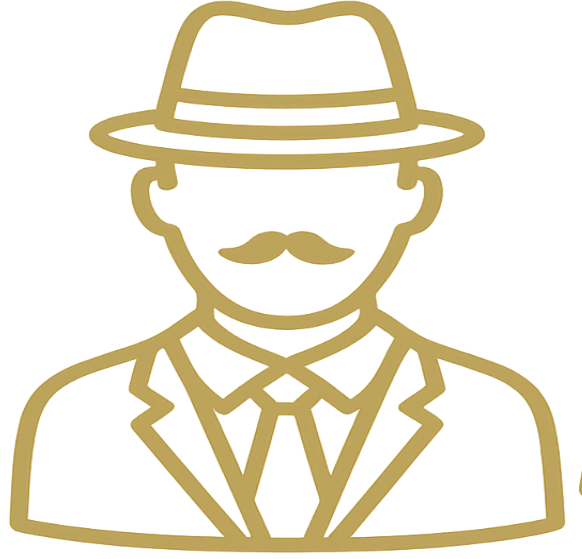 icono hombre con sombrero y bigote